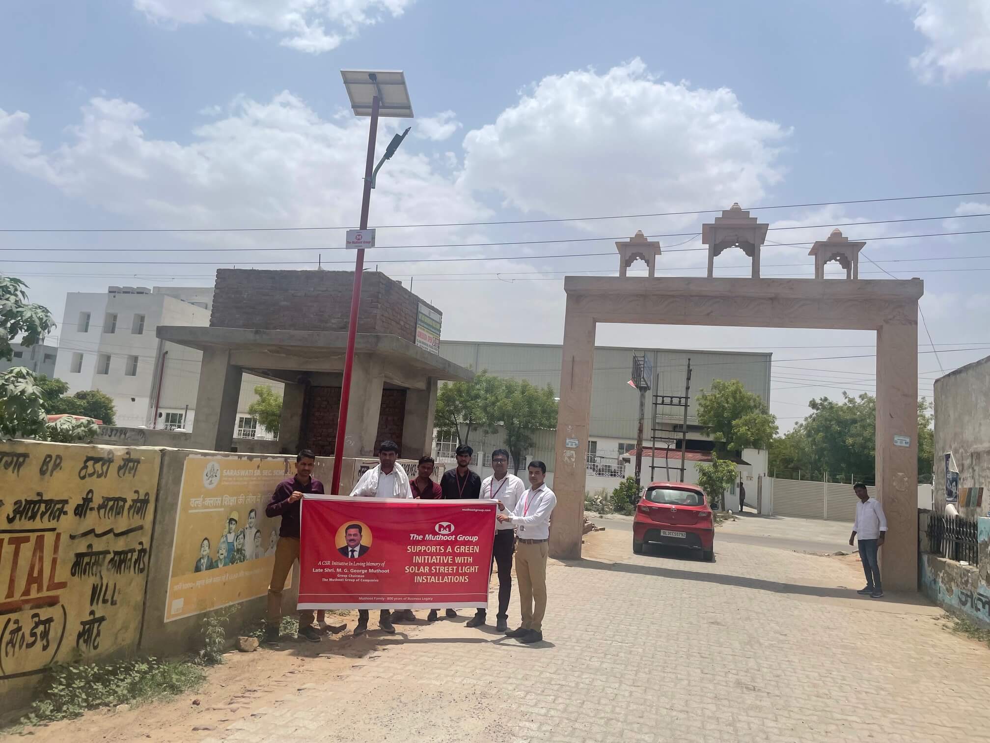 Installation of 35 Solar Lights at Dhana